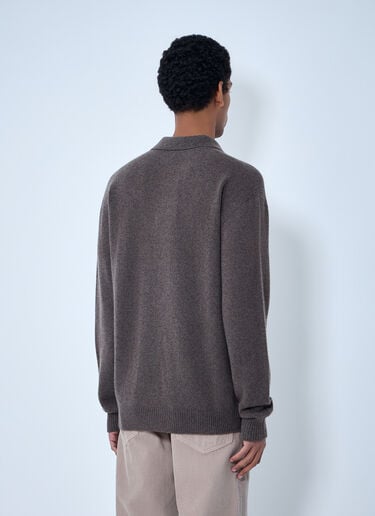 The Row Leach Polo Sweater Beige row0163002