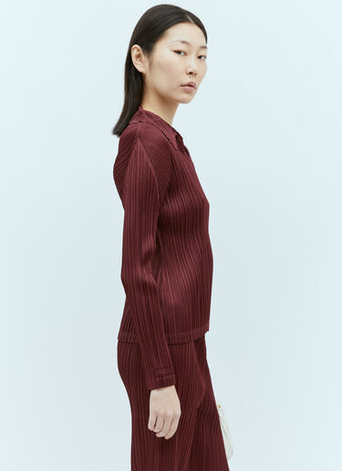 Pleats Please Issey Miyake Monthly Colors: October 褶裥领衬衫 酒红色 plp0255001