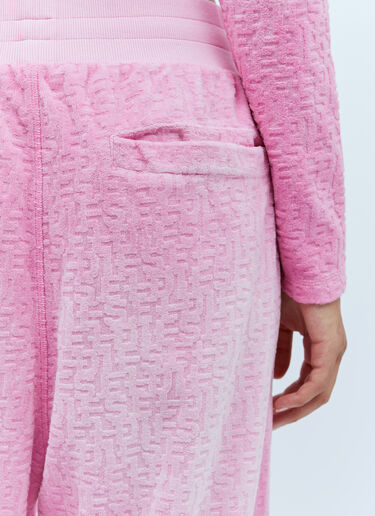 Logo Embossed Velvet Track Pants Diesel Logo Embossed Velvet Track Pants Pink dsl0253006
