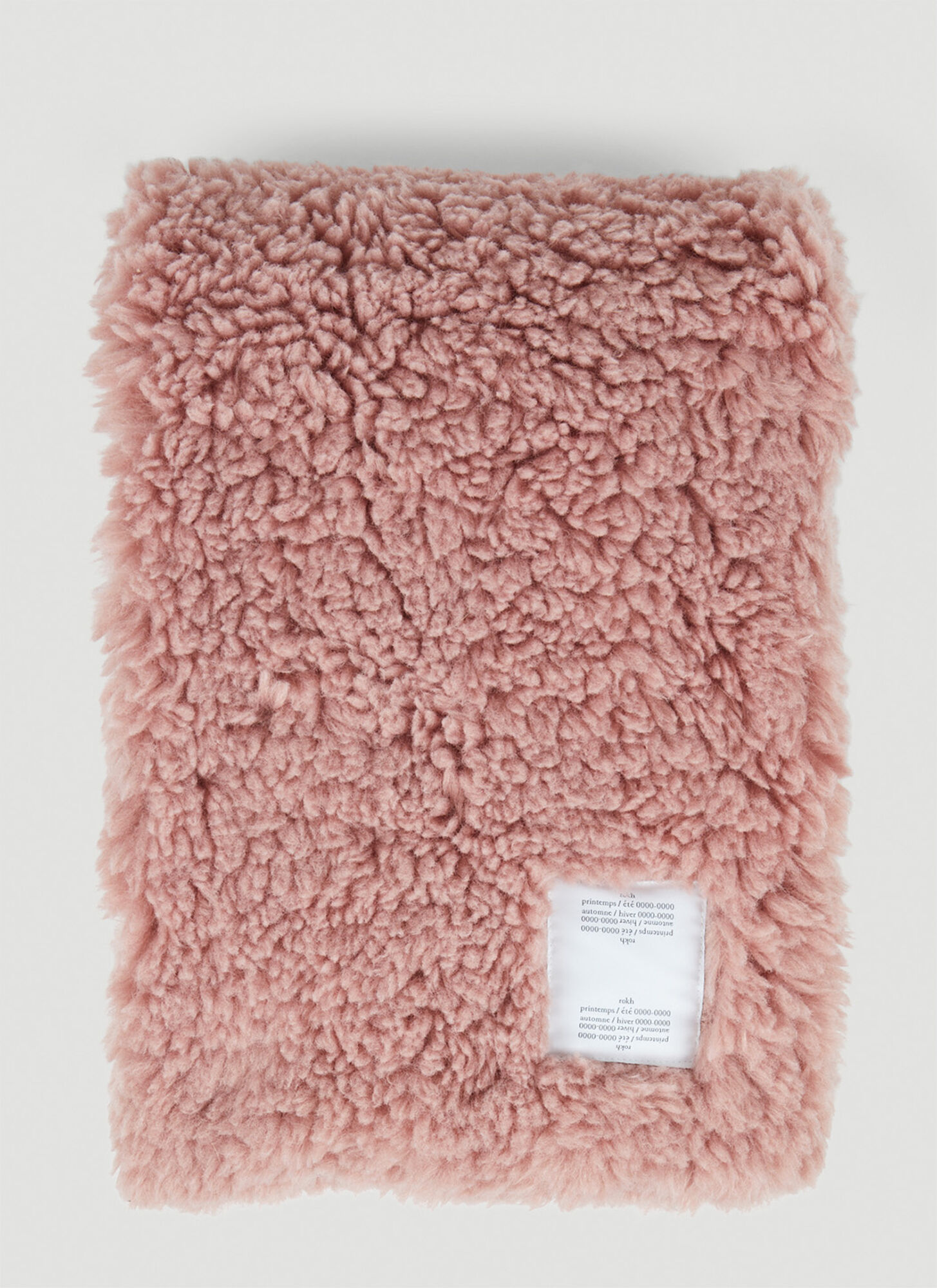 Shop Rokh Faux Fur Scarf In Pink