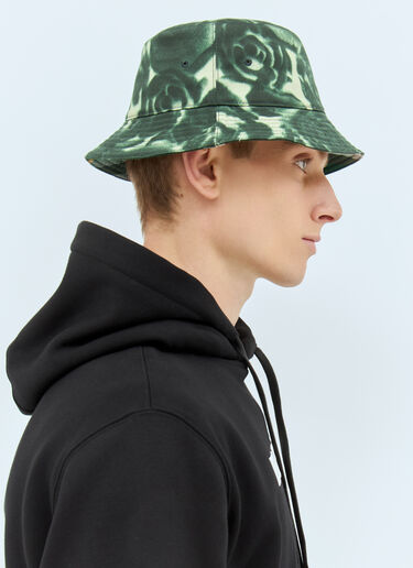 Burberry Rose Print Wax Bucket Hat Green bur0155090