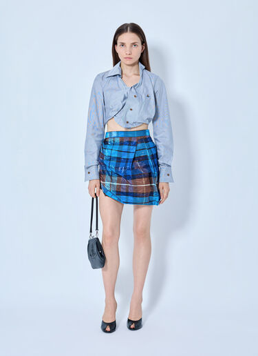 LN-CC® - Vivienne Westwood: Cropped Drunken Shirt - Blue Vivienne Westwood Cropped Drunken Shirt Blue vvw0266005