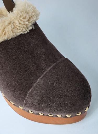 Chloé Jeannette Clog Wedge Brown chl0262032