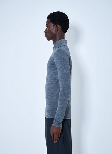 LN-CC® - Jil Sander: Half-Zip Long Sleeve Top - Grey Jil Sander Half-Zip Long Sleeve Top Grey jil0165006