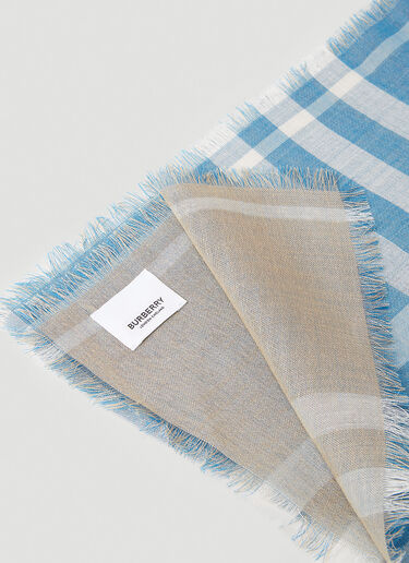 Burberry Check Lightweight Scarf Blue bur0252052
