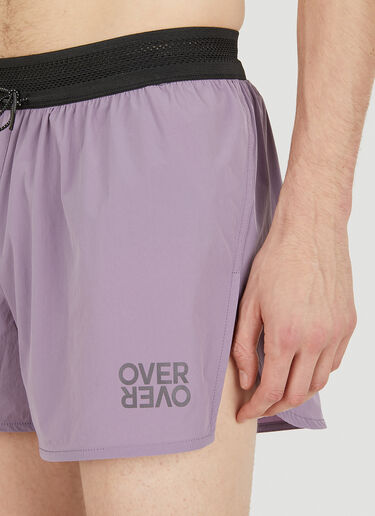OVER OVER Logo Print Track Shorts Purple ovr0150017