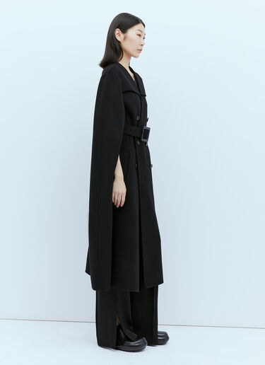 Jil Sander 双排扣斗篷大衣 黑 jil0253003