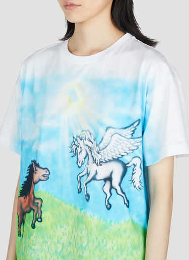 Sky High Farm Workwear Ally Bo Print T-Shirt White skh0352016