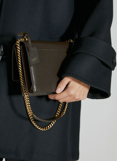 Saint Laurent Medium Sunset Shoulder Bag Brown sla0253097