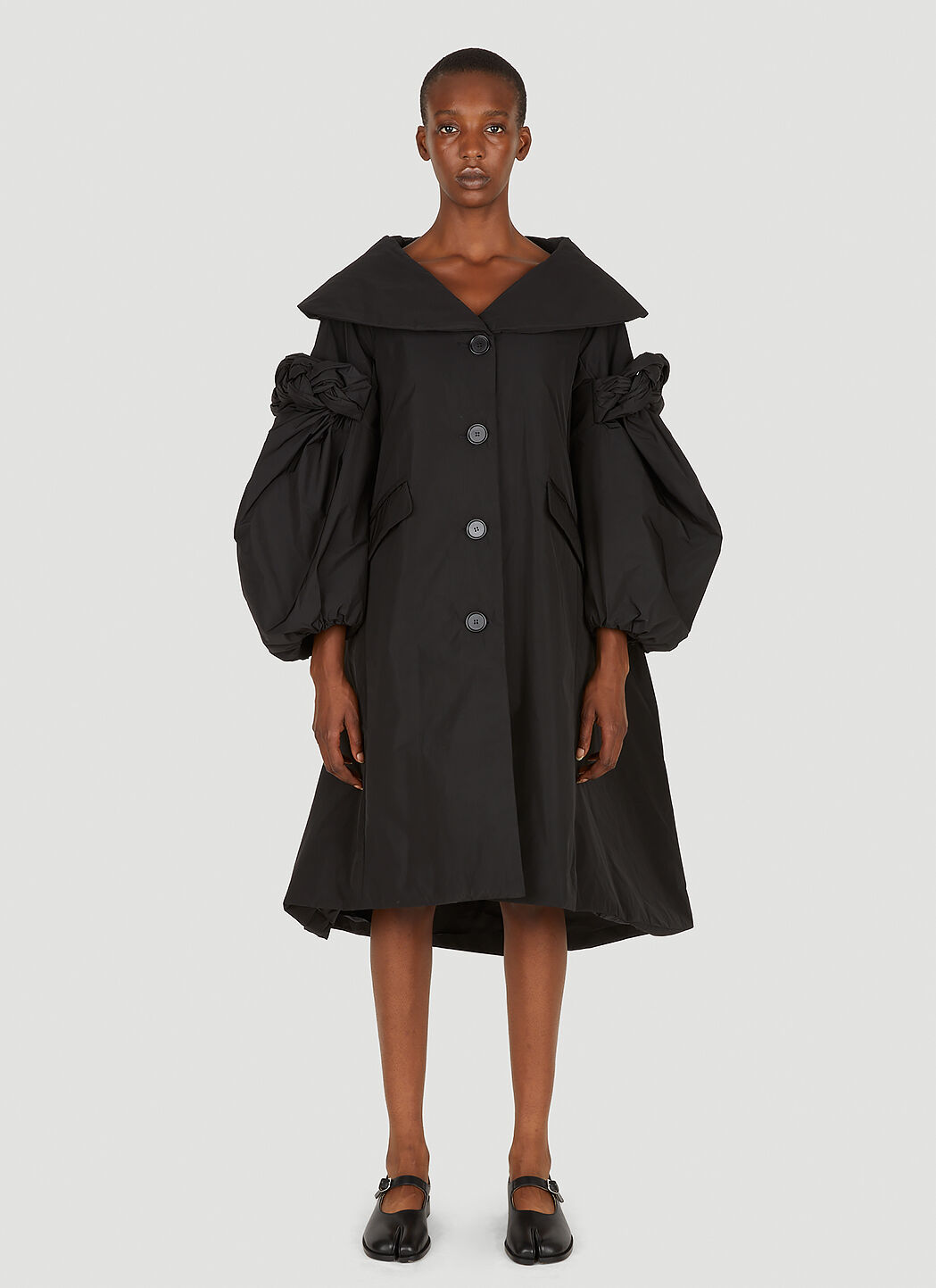 Padded Puff Sleeve Coat