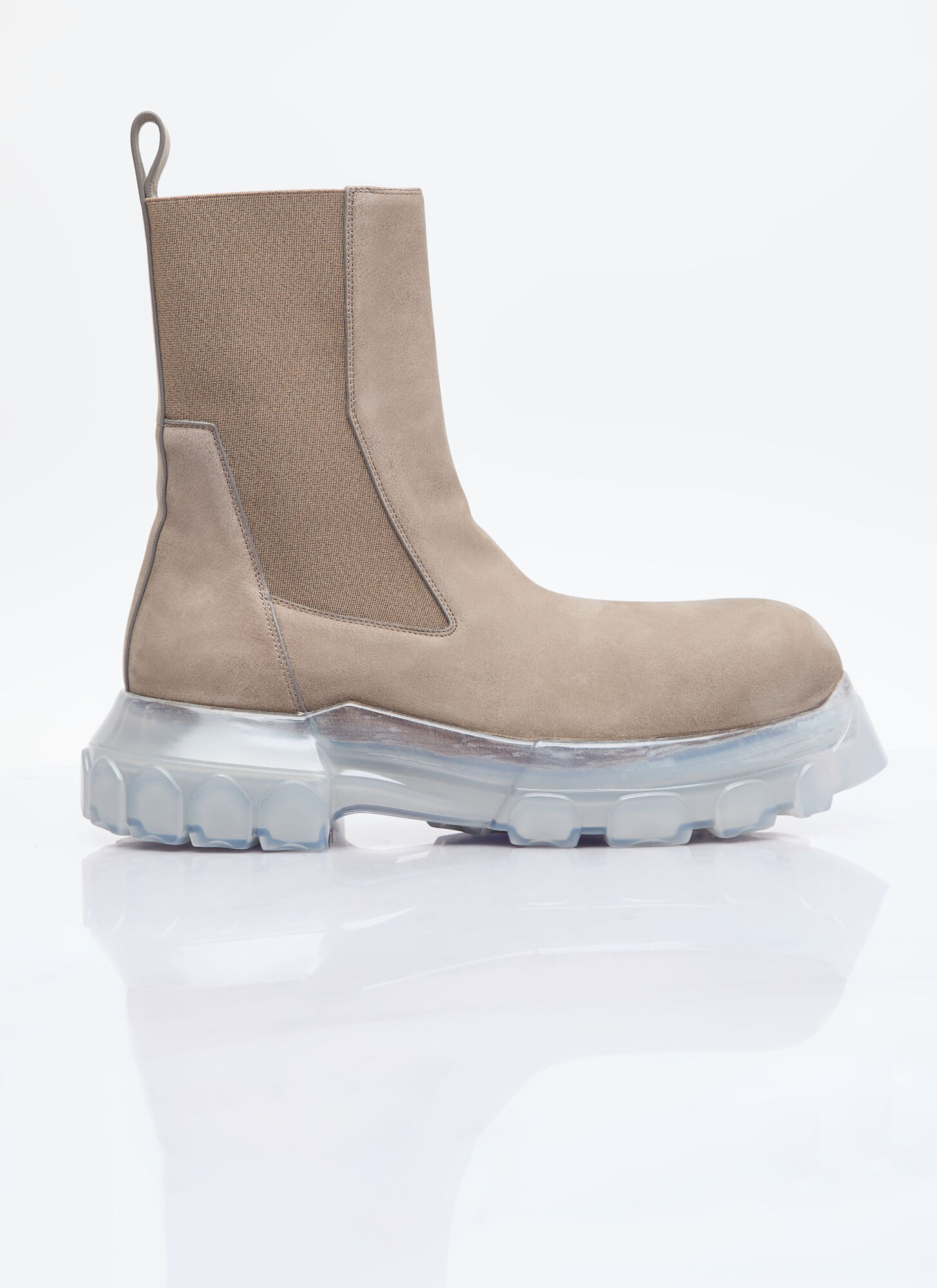 Shop Rick Owens Beatle Bozo Tractor Boots In Grey
