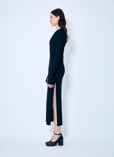 MM6 Maison Margiela Deep V Neck Dress Black mmm0259002