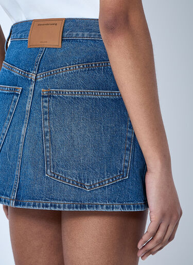 Alexander Wang デコンストラクト ラップミニスカート  ブルー awg0260008