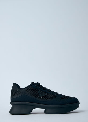 Prada Logo Plaque Sneakers Black pra0260027