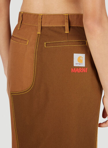 Marni x Carhartt Colour Block Panel Skirt Brown mca0250009