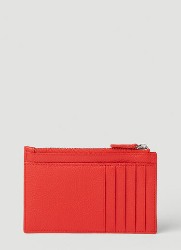 Balenciaga Logo Print Card Holder Red bal0151069