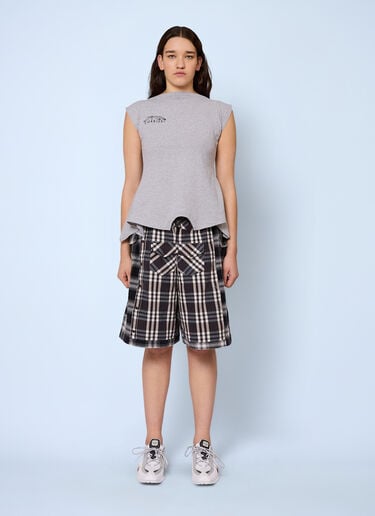 Gina Corrieri Check Shorts Grey gcr0264006