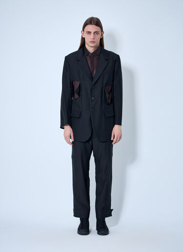Yohji Yamamoto 挖剪单排扣西装外套  黑色 yoy0160004