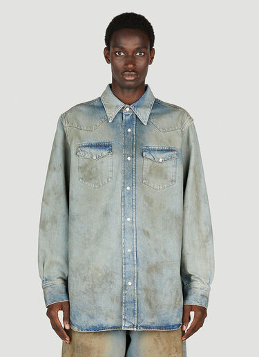 Acne Studios Distressed Denim Shirt Blue acn0153007