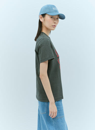 GANNI Strawberry T-Shirt Grey gan0255036