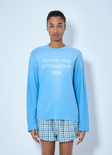 Acne Studios Sprayed 1996 Logo T-Shirt Blue acn0265020