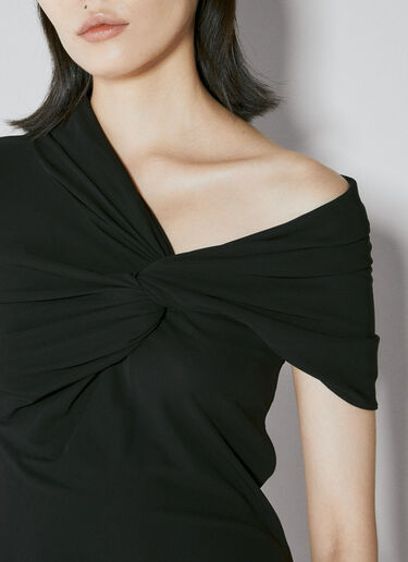 Saint Laurent Knot Mini Dress Black sla0253043