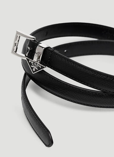 Prada Saffiano Leather Belt Black pra0248036