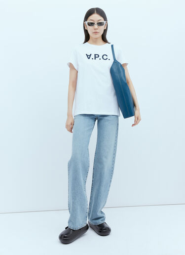 A.P.C. 로고 프린트 티셔츠 화이트 apc0248009