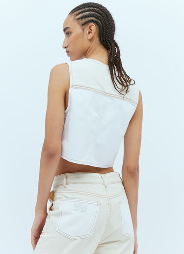 Denim Waistcoat GANNI Denim Waistcoat Beige gan0254009