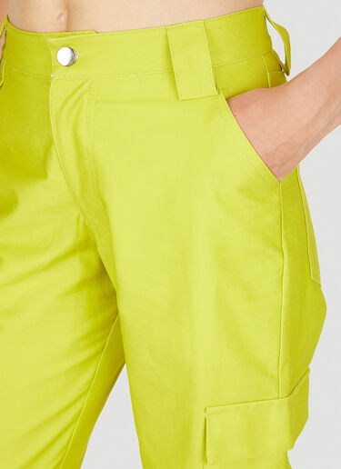 Collina Strada Chason Floral Cargo Pants Lime Green cst0249011