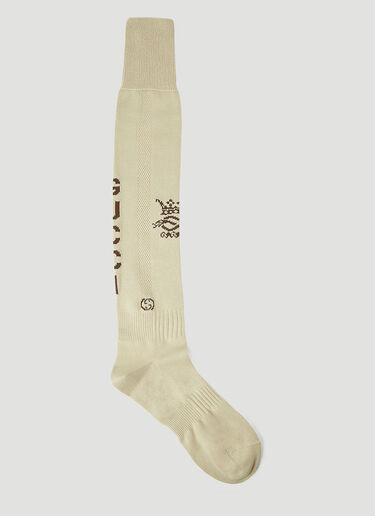 Gucci Logo Sports Socks Beige guc0145014