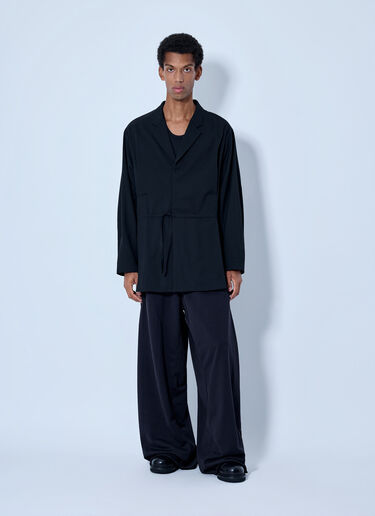 LN-CC® - Kiko Kostadinov: Laan Gathered Blazer - Black Kiko Kostadinov Laan Gathered Blazer Black kko0165004