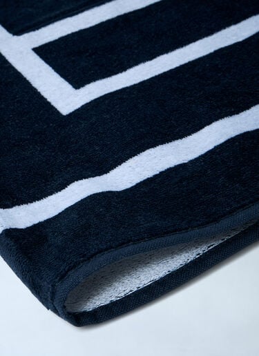 TOTEME Monogram Beach Towel Navy tot0261005