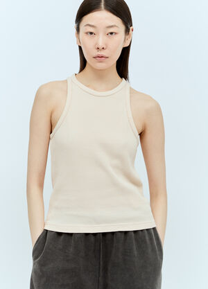 TOTEME Logo Patch Tank Top White tot0257028