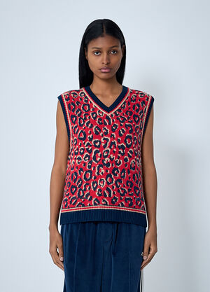 adidas by Wales Bonner Jacquard Sweater Vest Red awb0363003