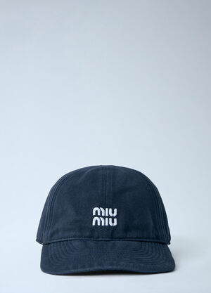Miu Miu Denim Baseball Cap Blue miu0165015