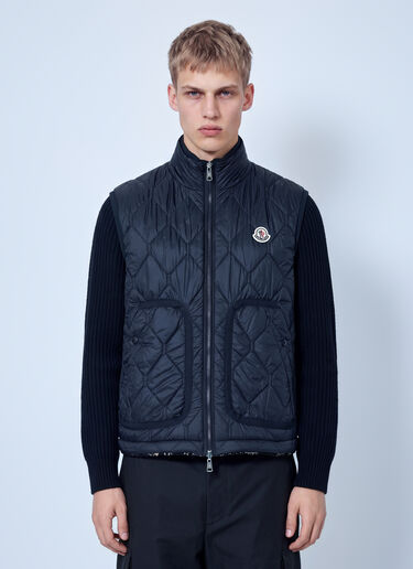LN-CC® - Moncler: Reversible Paisley Print Padded Teddy Gilet - Dark Grey Moncler Reversible Paisley Print Padded Teddy Gilet Dark Grey mon0166008
