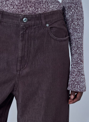 LN-CC® - Sportmax: Beati Denim Palazzo Trousers - Brown Sportmax Beati Denim Palazzo Trousers Brown spx0266012