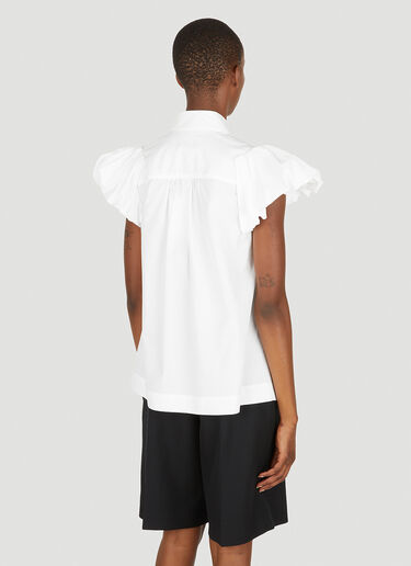 Simone Rocha Puff Cap Sleeve Shirt White sra0250010