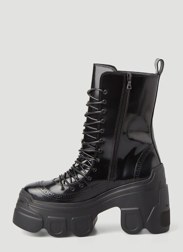 Simone Rocha Lace-Up Boots  Black sra0246019