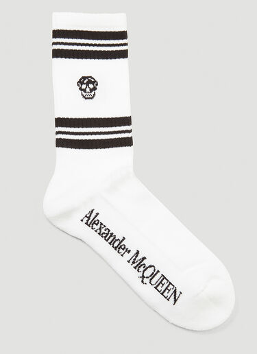 Alexander McQueen Skull Socks White amq0142017