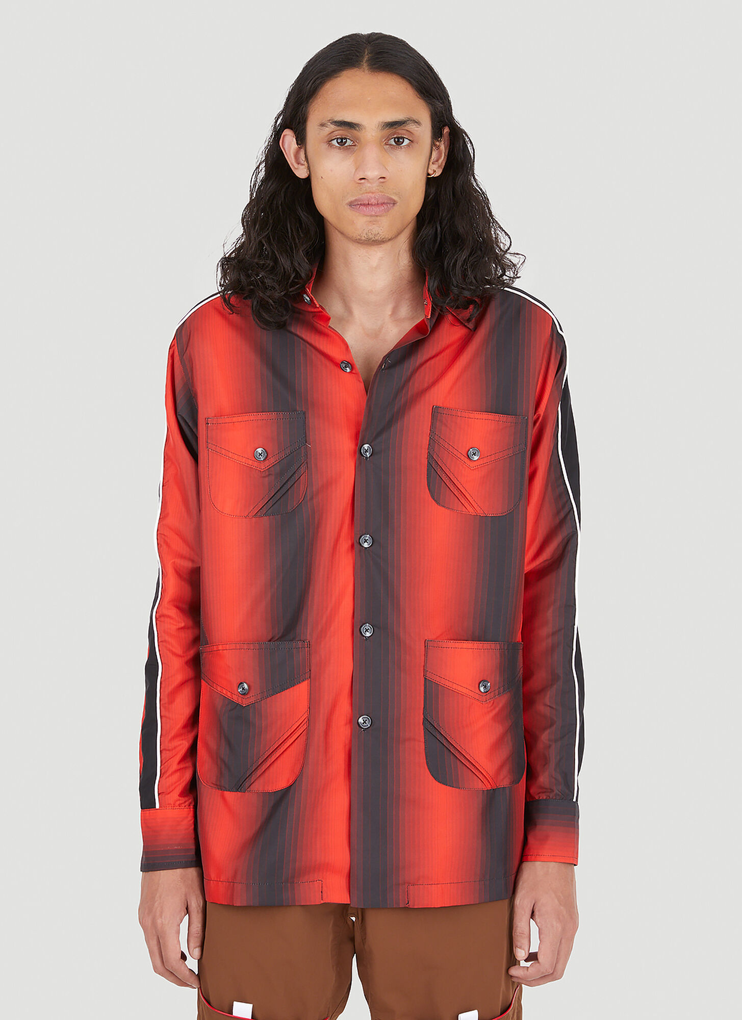 Ahluwalia Cktrl Safari Shirt Male Red