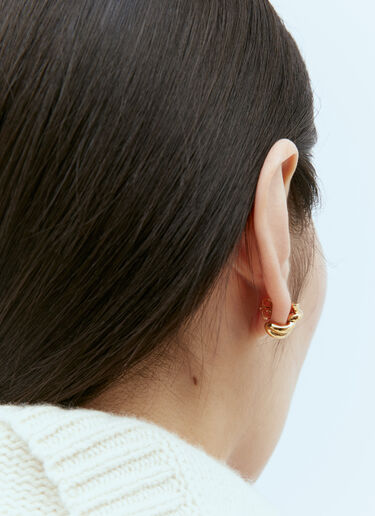 Bottega Veneta Knot Hoop Earrings Gold bov0255037