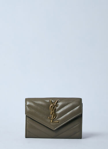 Saint Laurent Cassandre Wallet Khaki sla0260002