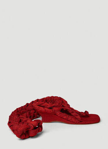 Isa Boulder Knit Boot Sandals Red isa0249018
