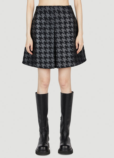 7 Moncler Fragment Houndstooth Skirt Black mfr0254003