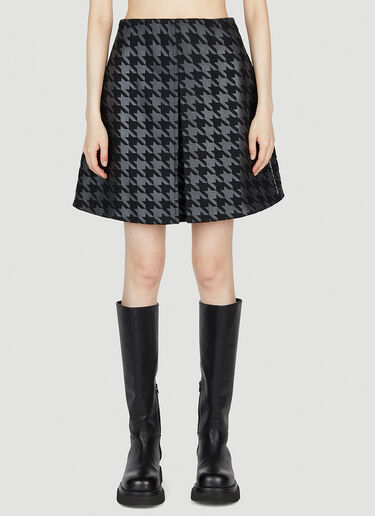 7 Moncler Fragment Houndstooth Mini Skirt Black mfr0254004