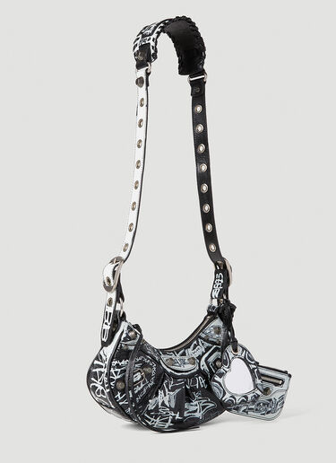 Balenciaga Le Cagole Graffiti XS Shoulder Bag Black bal0251097