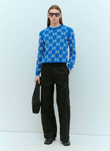 Gucci GG Intarsia Sweater Blue guc0155019