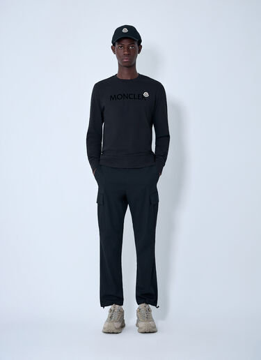 Moncler Logo Motif T-Shirt Black mon0163040